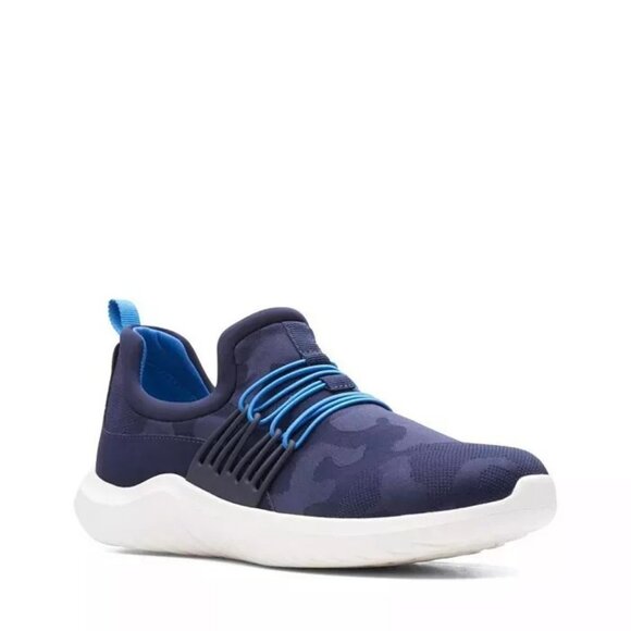 Clarks Shoes - Cloudsteppers by Clarks Nova Ave Navy Textile Athletic Slip On Sneakers 6.5 M